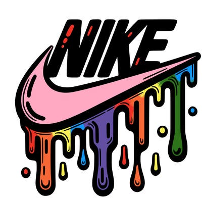 dripping nike logo