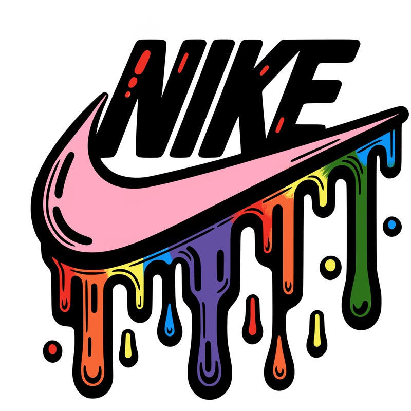 dripping nike logo