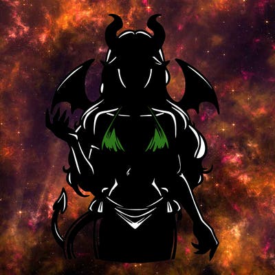 hot deamon woman realistic