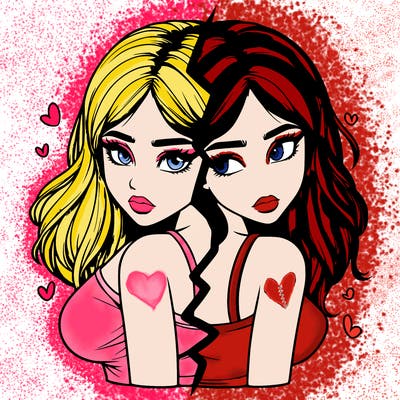 realistic girl split