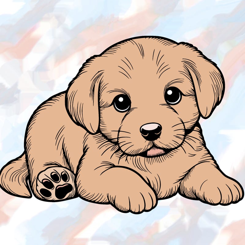 a cute realistic puppy