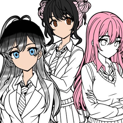 anime girls teenagers