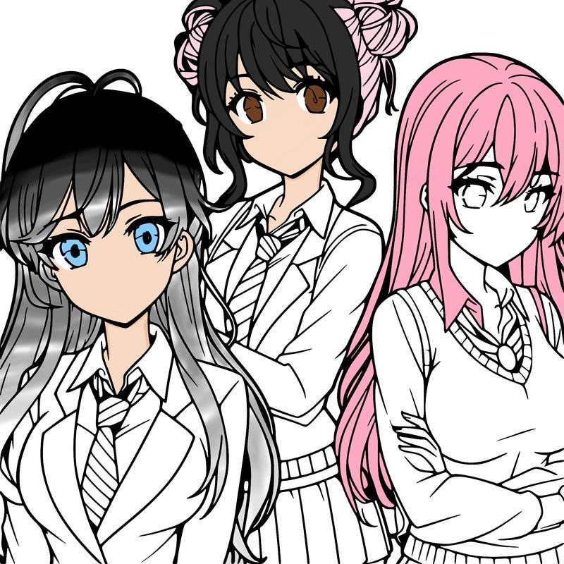 anime girls teenagers