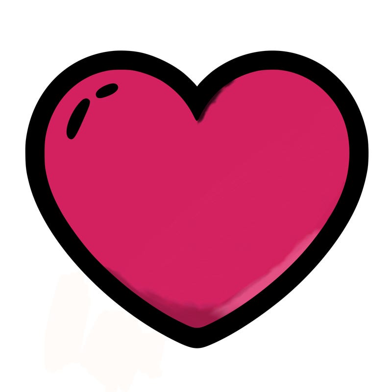 a blank heart