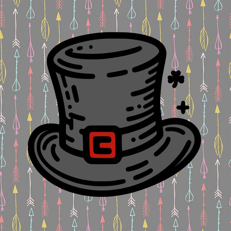 st patrick hat with thin lines