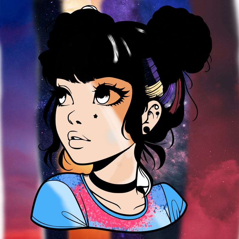 realistic girl with spacebuns