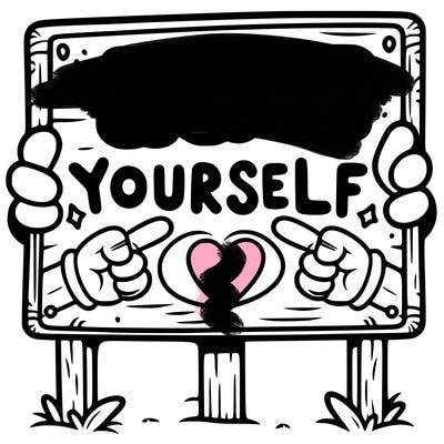 a sign where it is written: love yourself