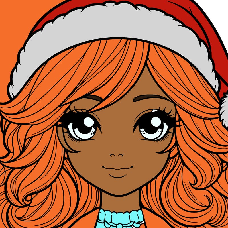 realistic christmas girl