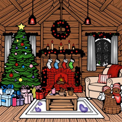 christmas house interior