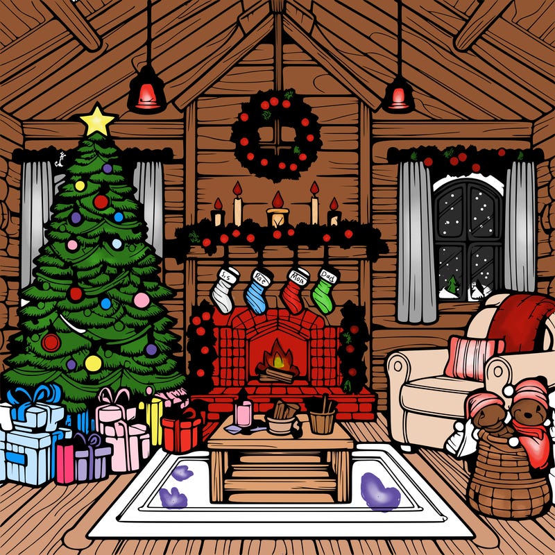 christmas house interior