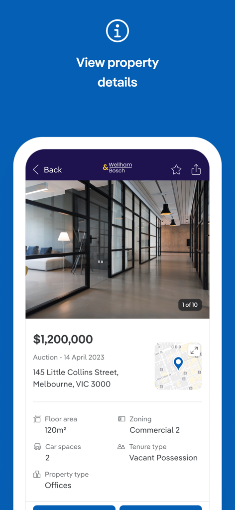 Realcommercial.com.au - メルボルンの物件詳細、価格、場所を示すRealcommercialアプリの商業オフィス物件リスティング。