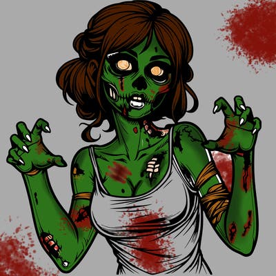 realistic zombie girl