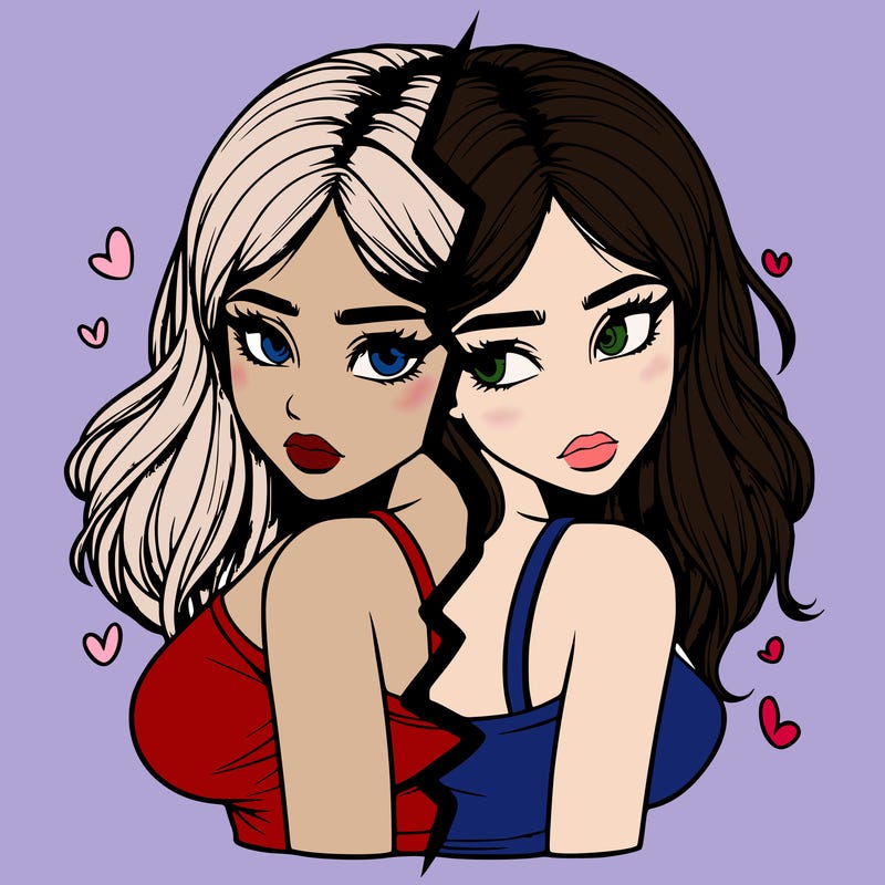 realistic girl split