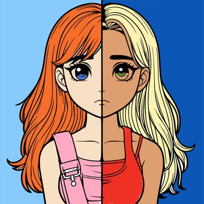 realistic girl split