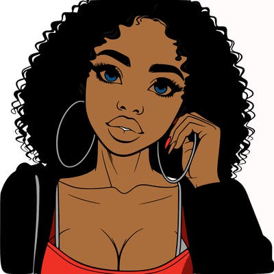 realistic black woman