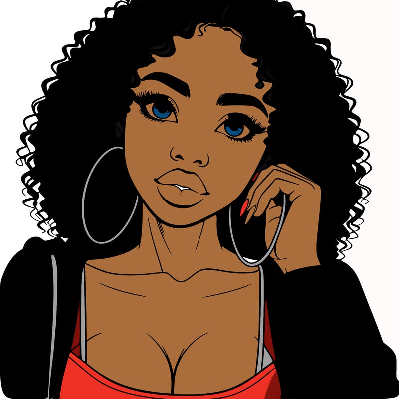 realistic black woman