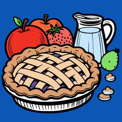 a pie of food