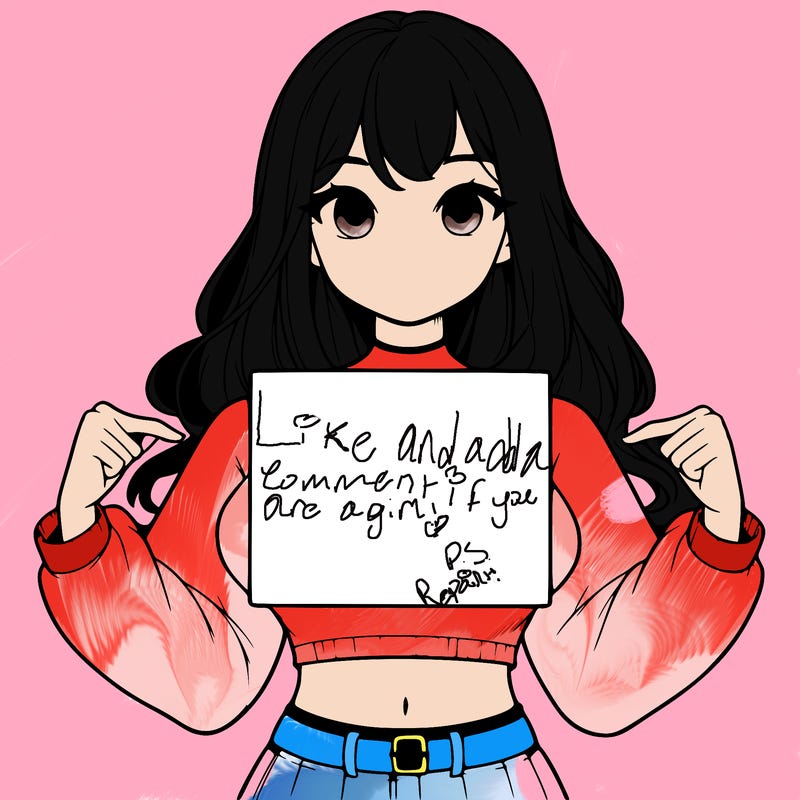 girl holding a blank sign in a long sleeve crop top