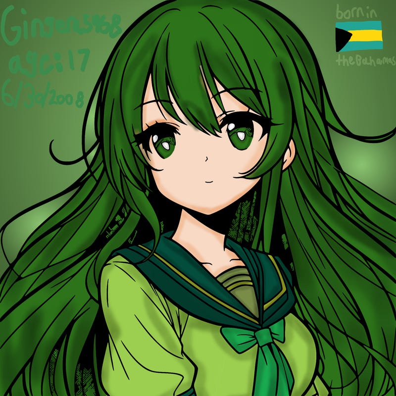 anime girl with long hair