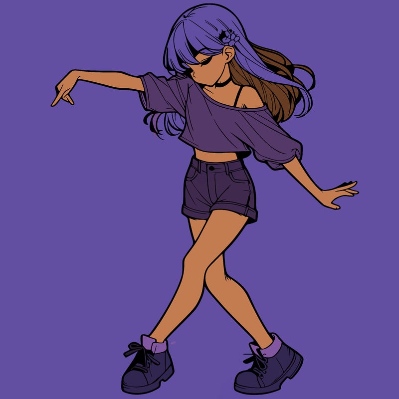 realistic girl danceing