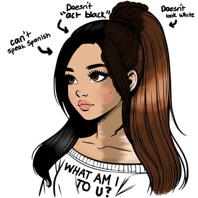 realistic girl with a high ponytail