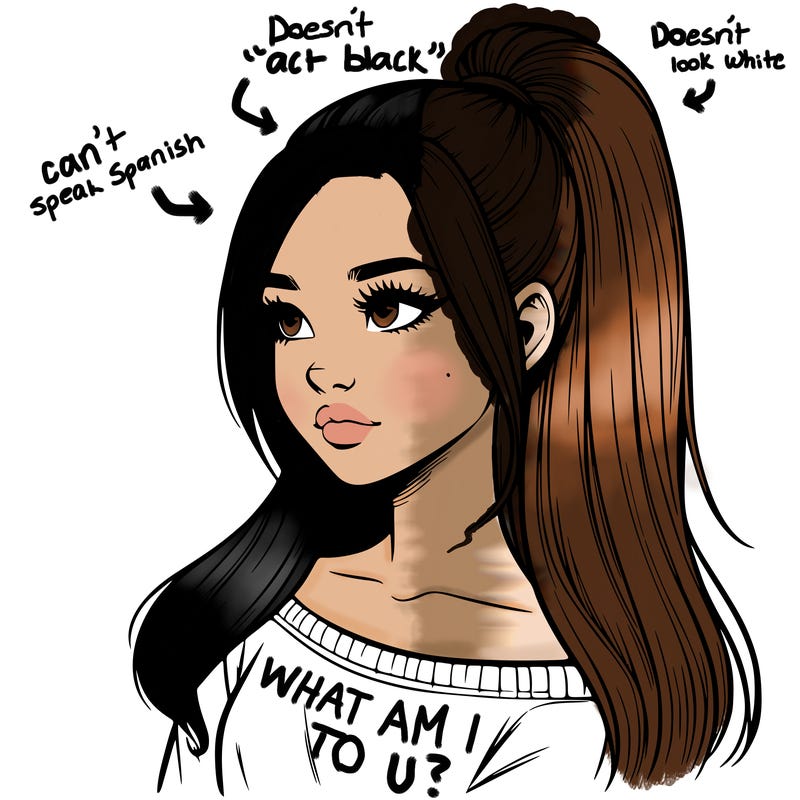 realistic girl with a high ponytail