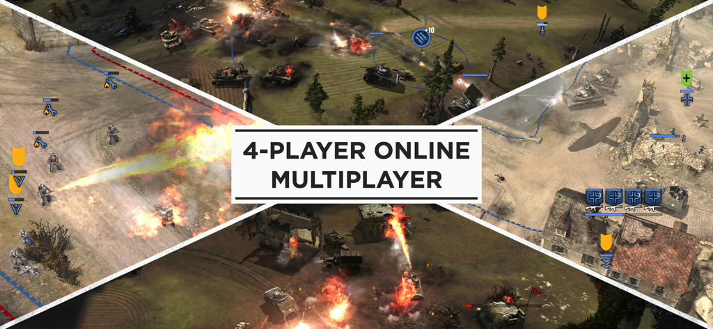 Company of Heroes Collection - Top down views of World War II tactical battles in the 4-player online multiplayer mode.