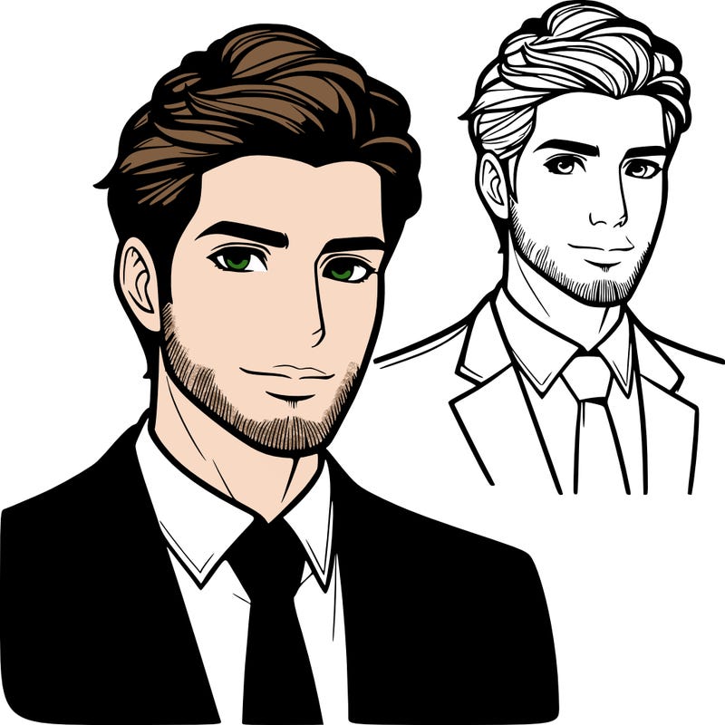 handsome man wearing a business suit