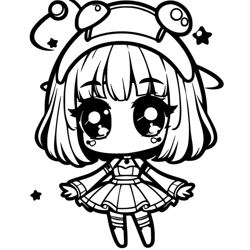 'cute alien girl anime