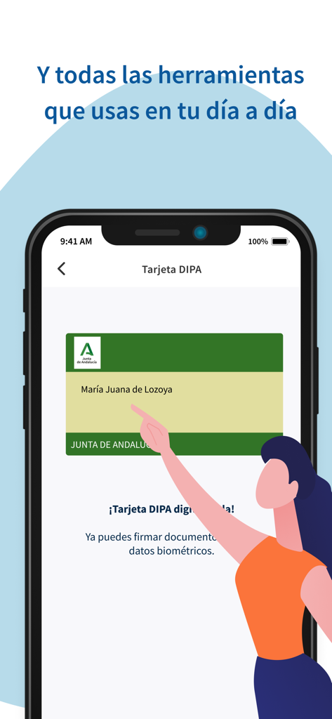 Interface da aplicação iSéneca exibindo um cartão de identidade digital de professor chamado Cartão DIPA