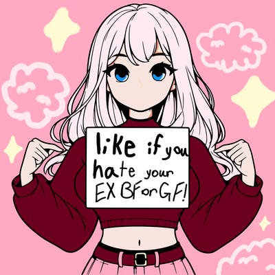 girl holding a blank sign in a long sleeve crop top