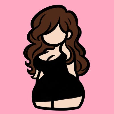 curvy woman with hair