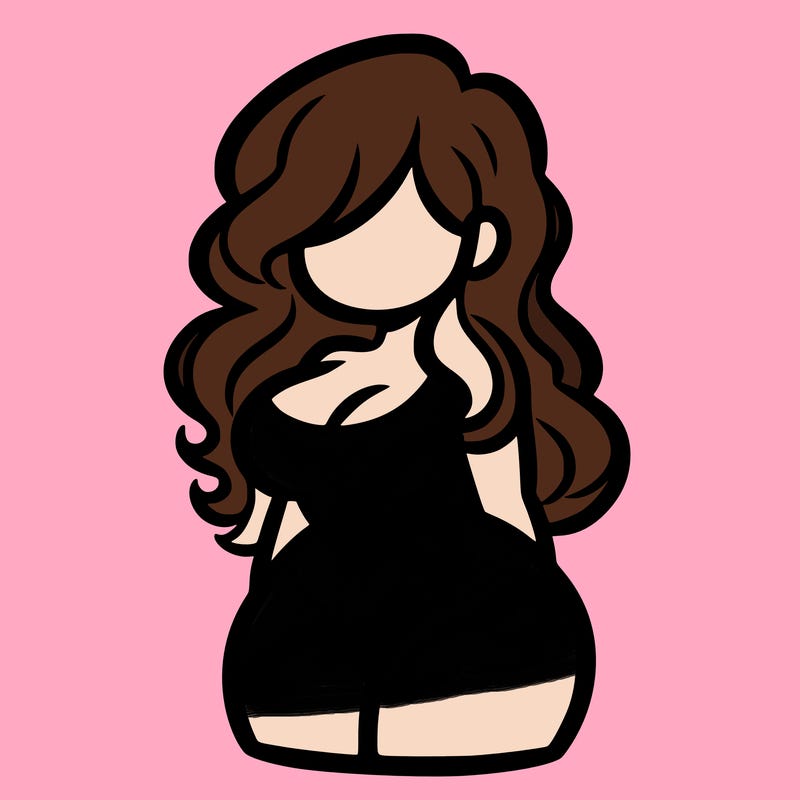 curvy woman with hair