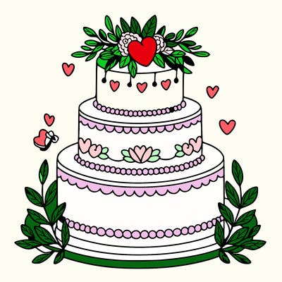 simple wedding cake