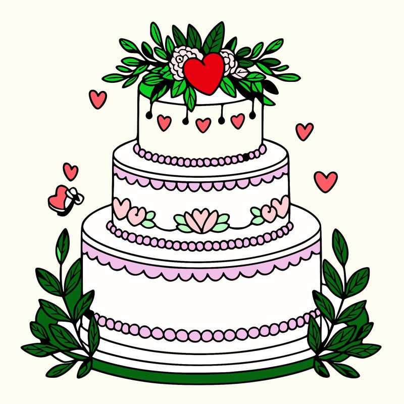 simple wedding cake
