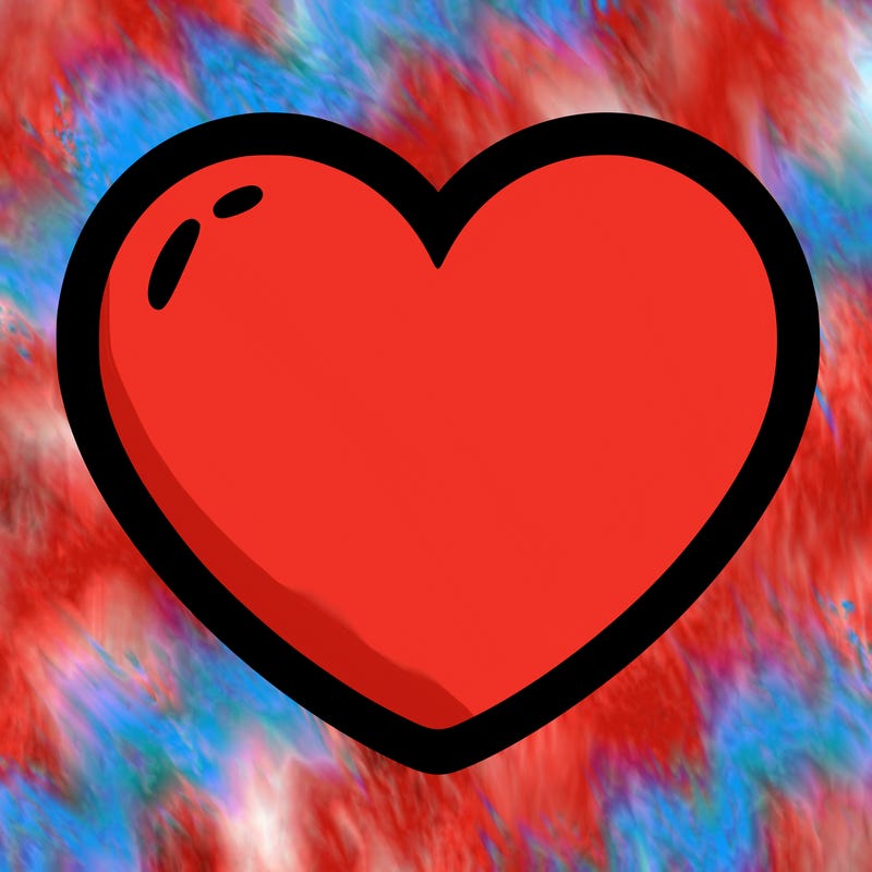 a blank heart