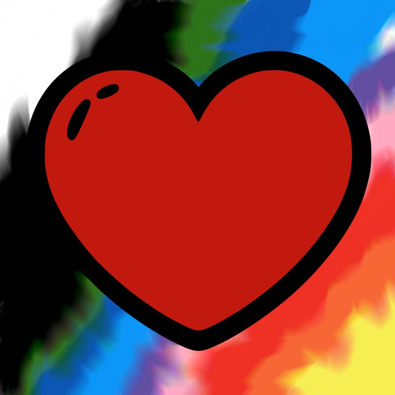 a blank heart