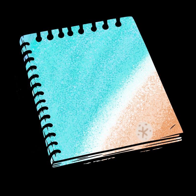a blank sketch pad