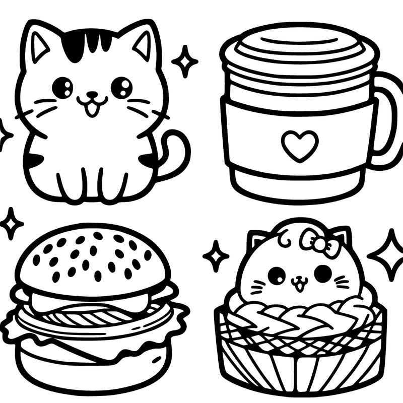 cats and cute food
