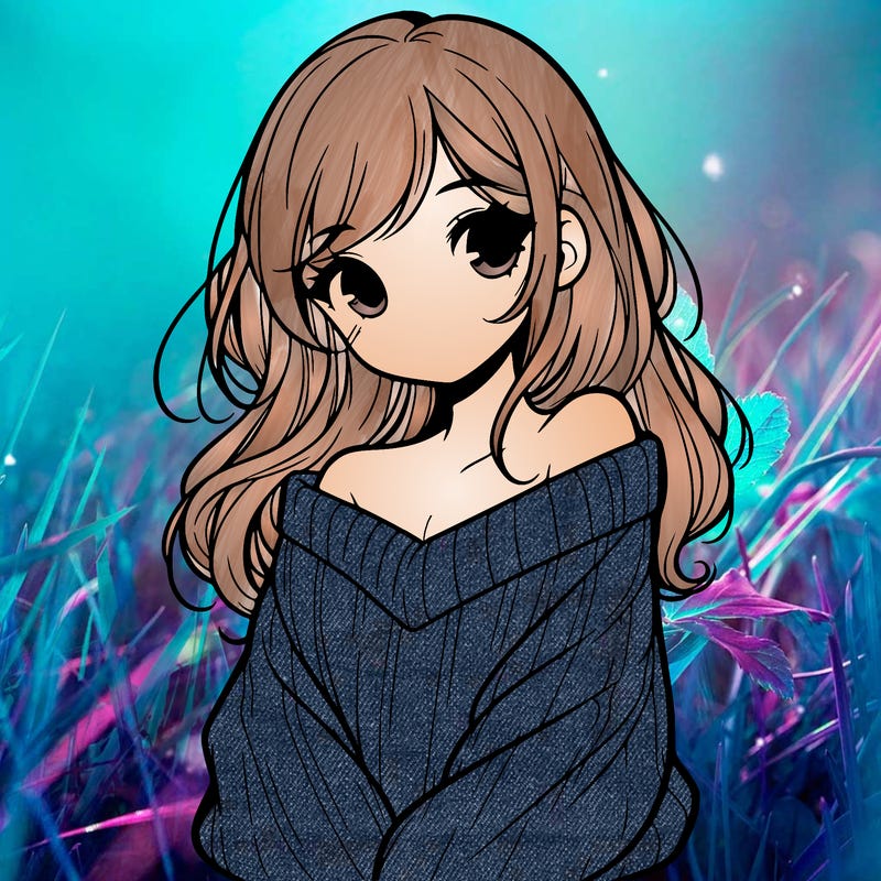 shy pretty girl wearing a sweater that is falling off one shoulder portrait