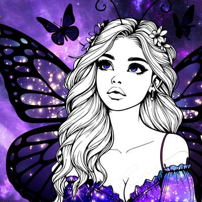 butterfly fairy realistic girl