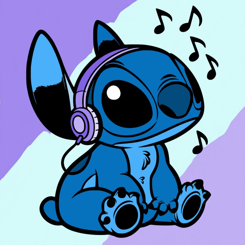 stitch listening to music