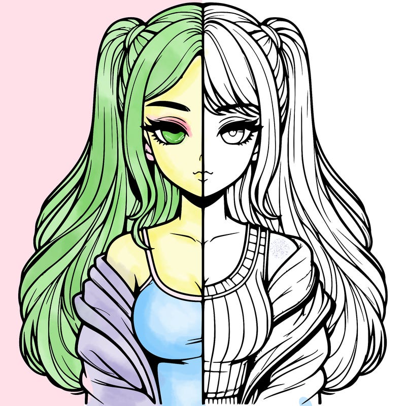 realistic girl split