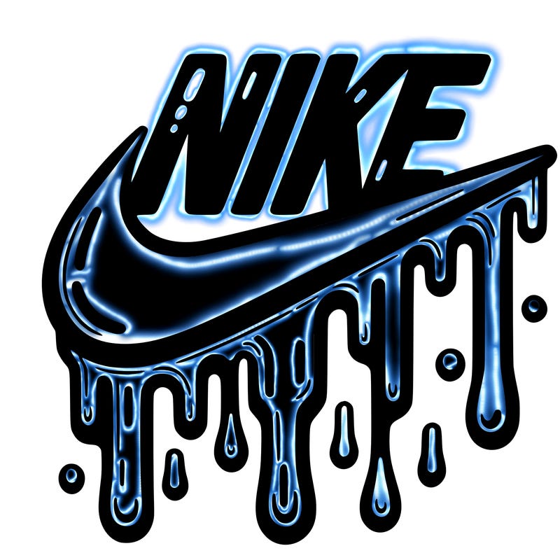dripping nike logo