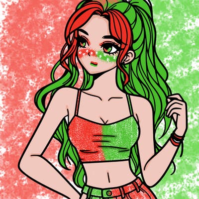 girl in crop top
