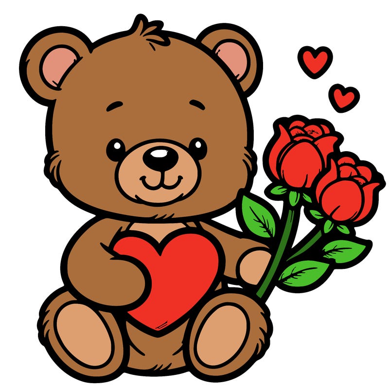 teddy bear a holding heart