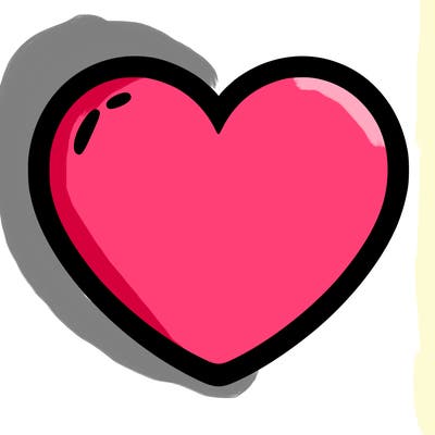a blank heart
