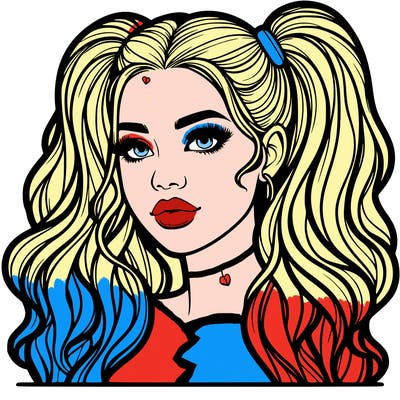 realistic woman with high pigtails