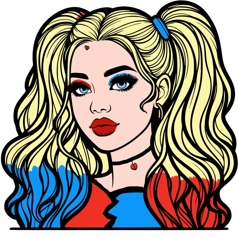 realistic woman with high pigtails