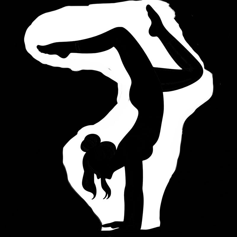 a woman doing a handstand